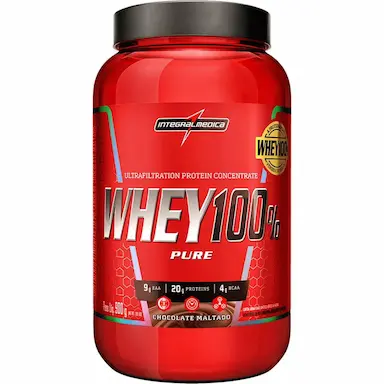 Whey 100% Pure Chocolate Maltado Pote 900G - Integralmédica